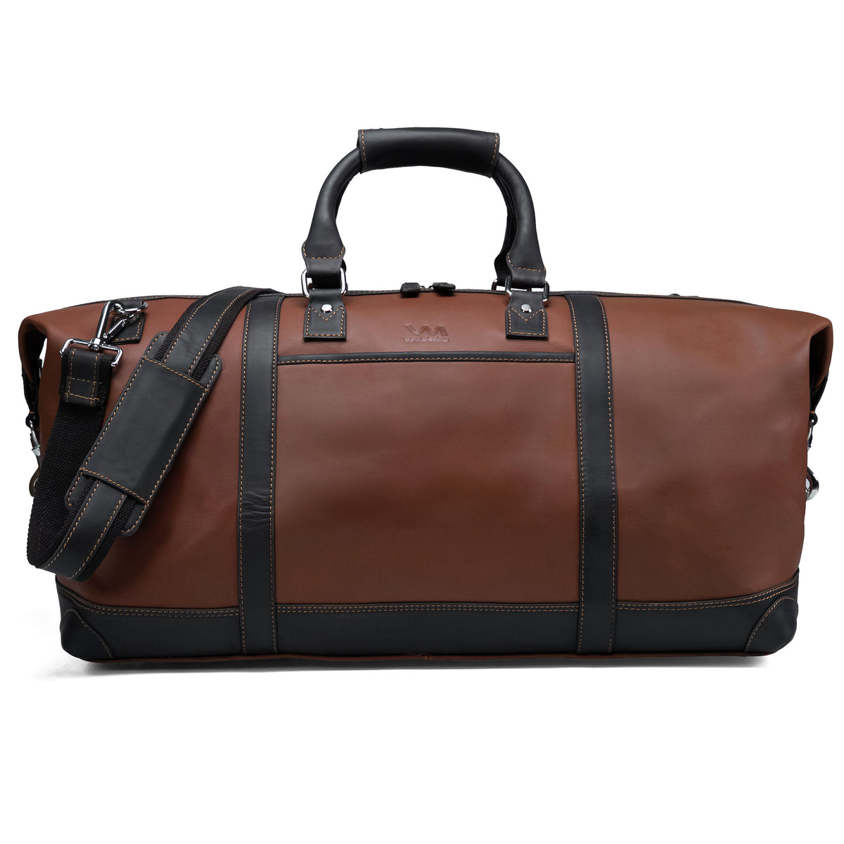 Braune Reisetasche aus Vollnarbenleder fΓΌr Herren, Modell Valmio Kamet