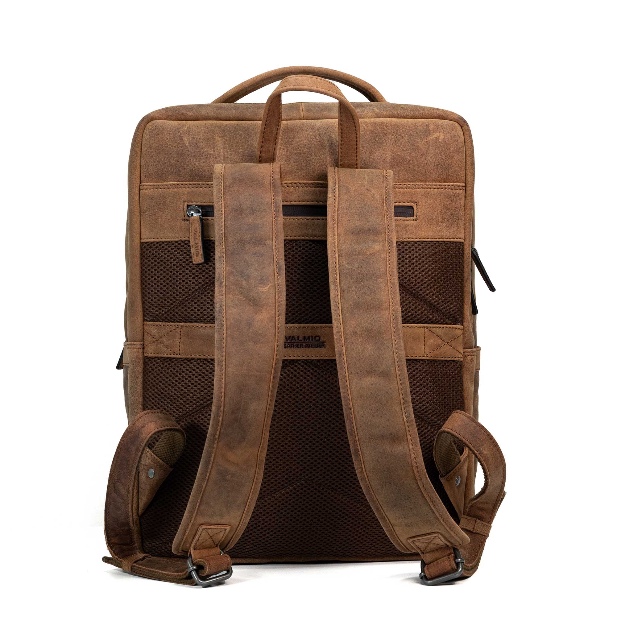 Leather Backpack Valmio Hunter