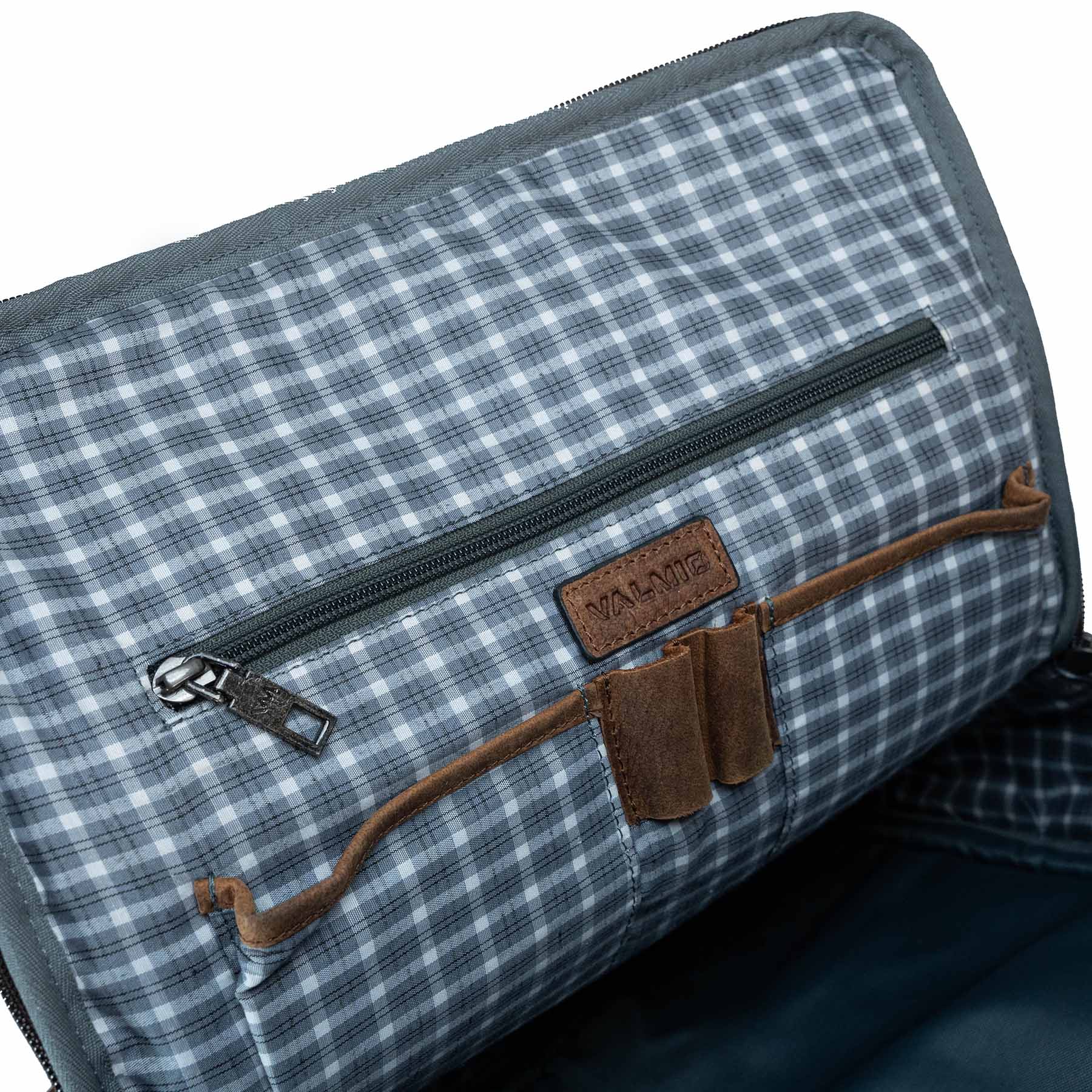 Leather Backpack Valmio Hunter