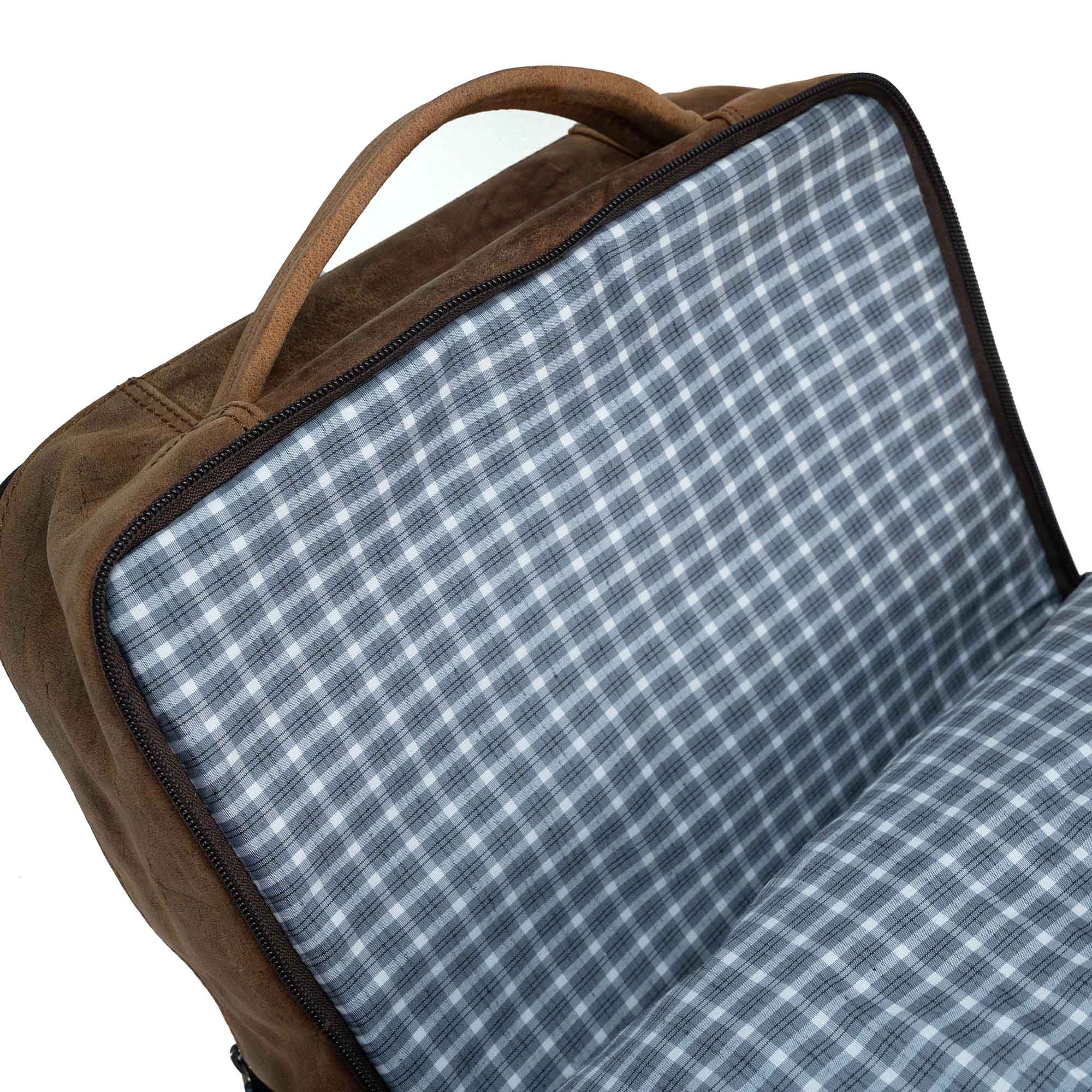 Leather Backpack Valmio Hunter