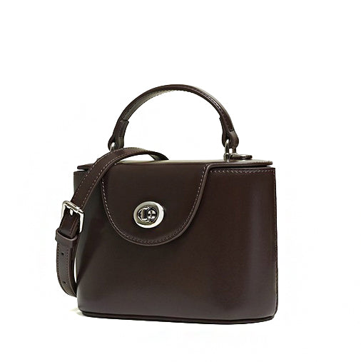 Sac à main en cuir Valmio Dinora pour femme - marron foncé