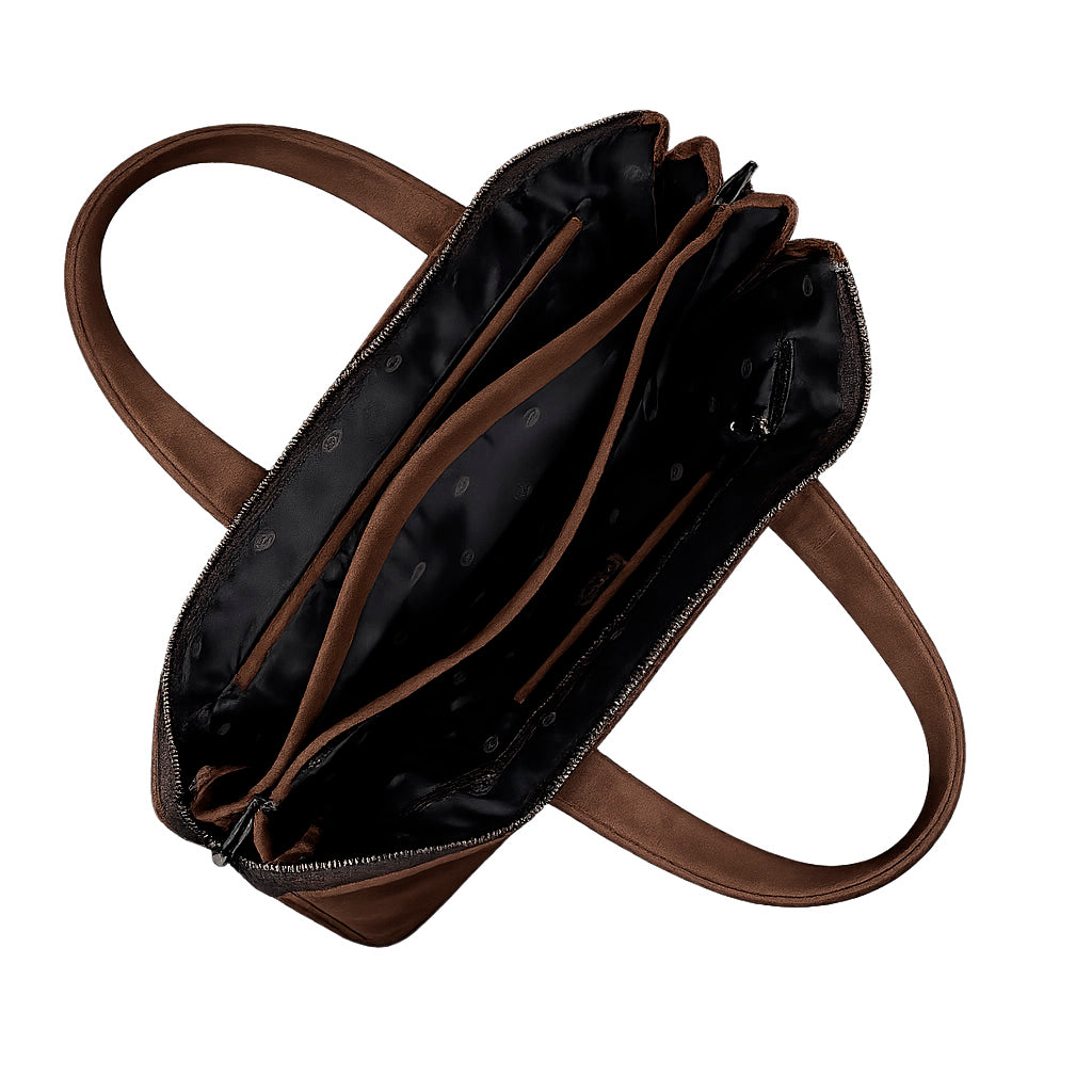 Sity braune Leder-Laptoptasche