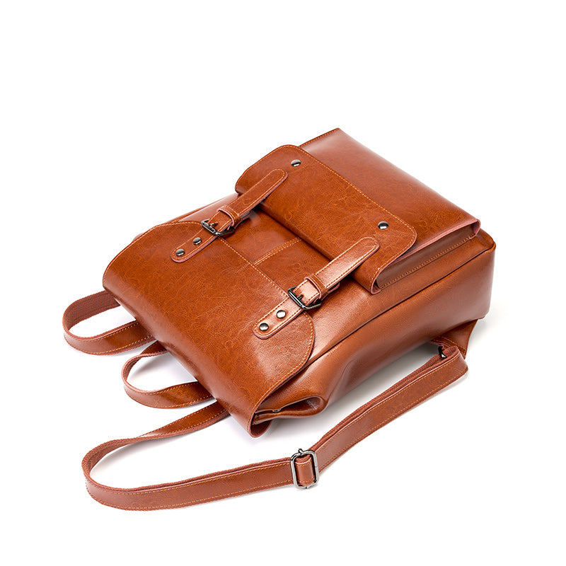 Sac à dos femme en cuir Valmio Delora - marron