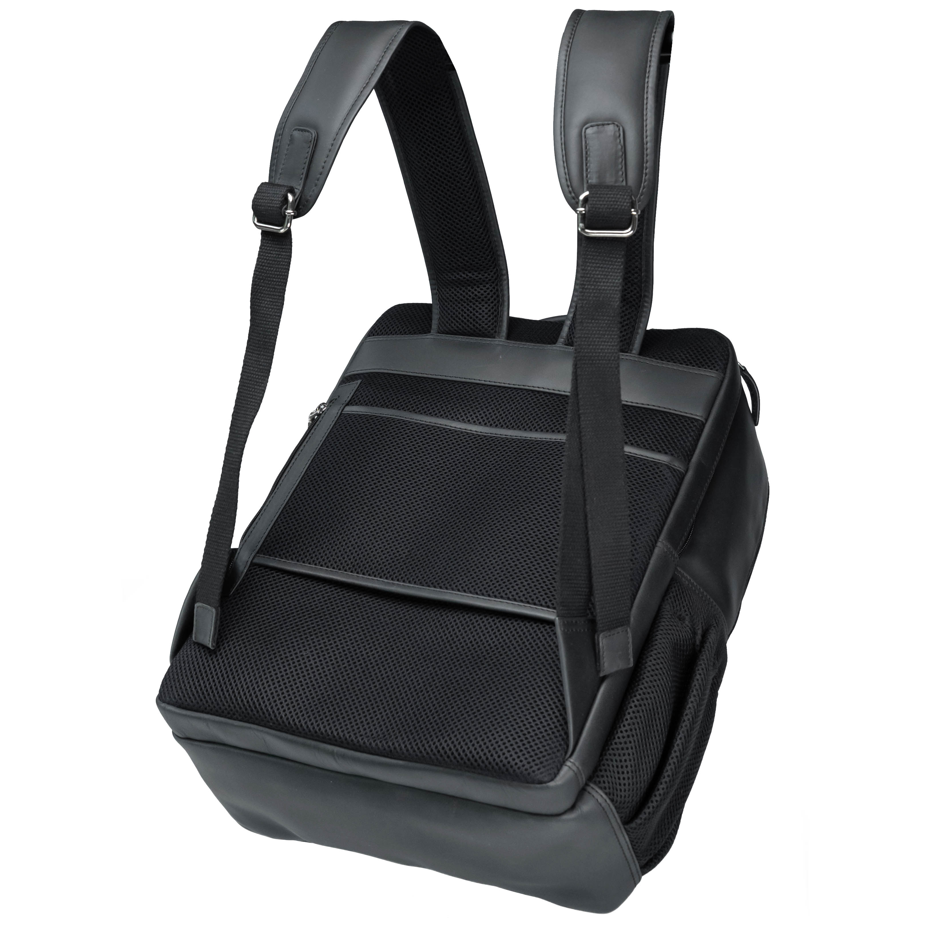 Valmio Hygge Lederrucksack Schwarz