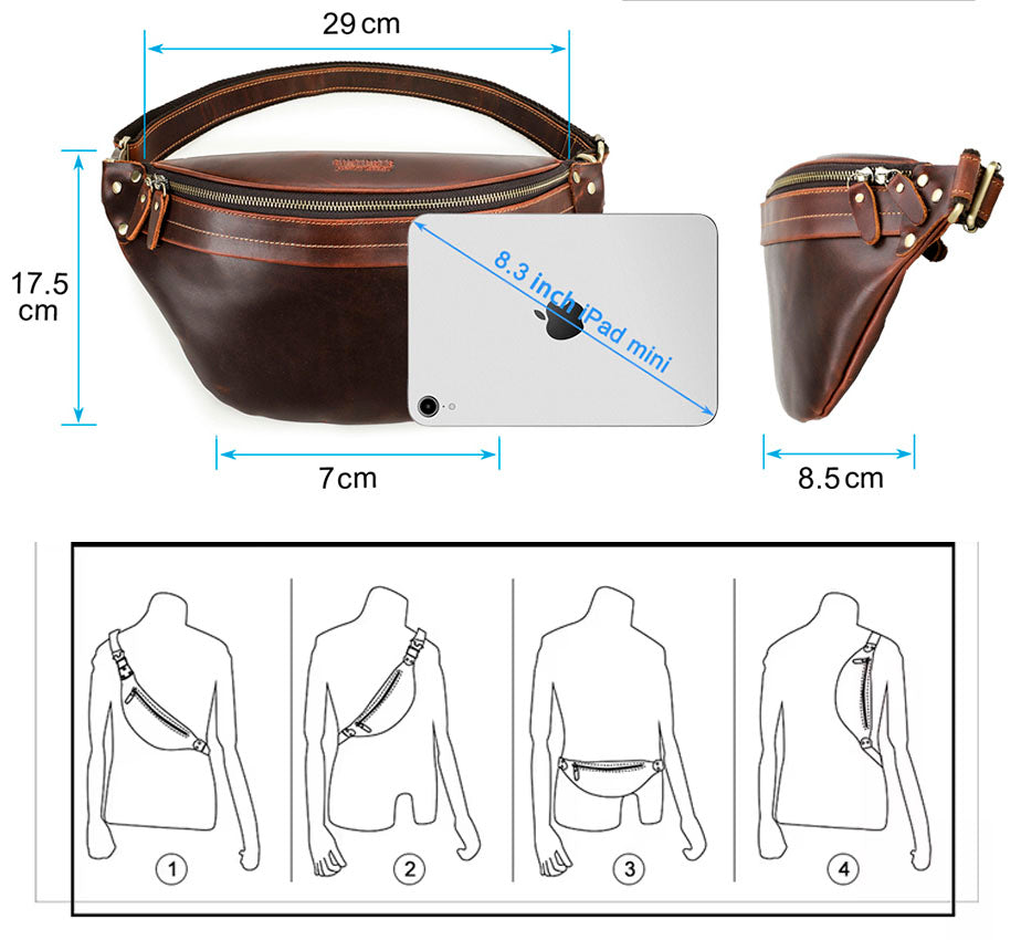 Herren Leder-Gürteltasche Crost