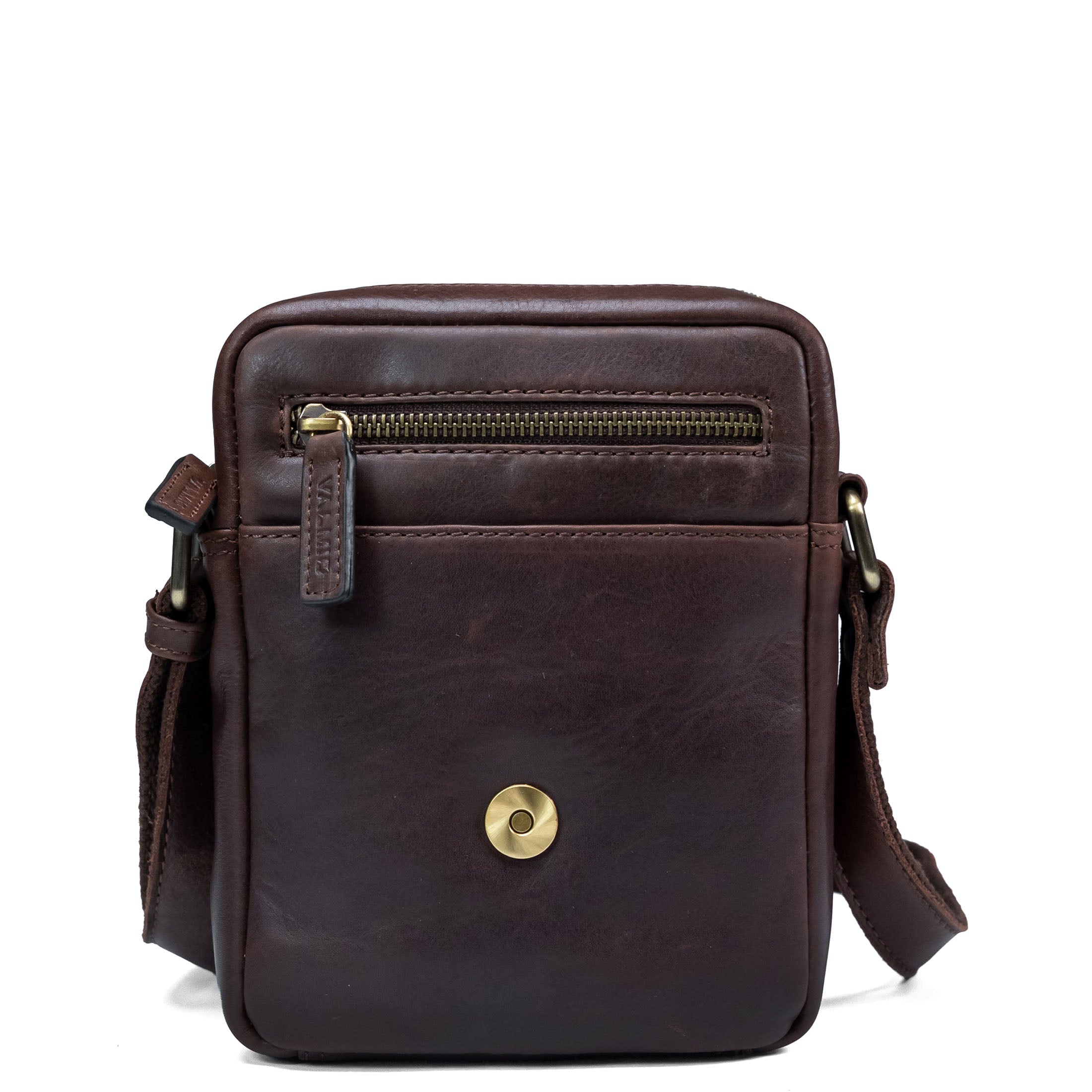 Brown Leather Shoulder Bag Valmio 5012