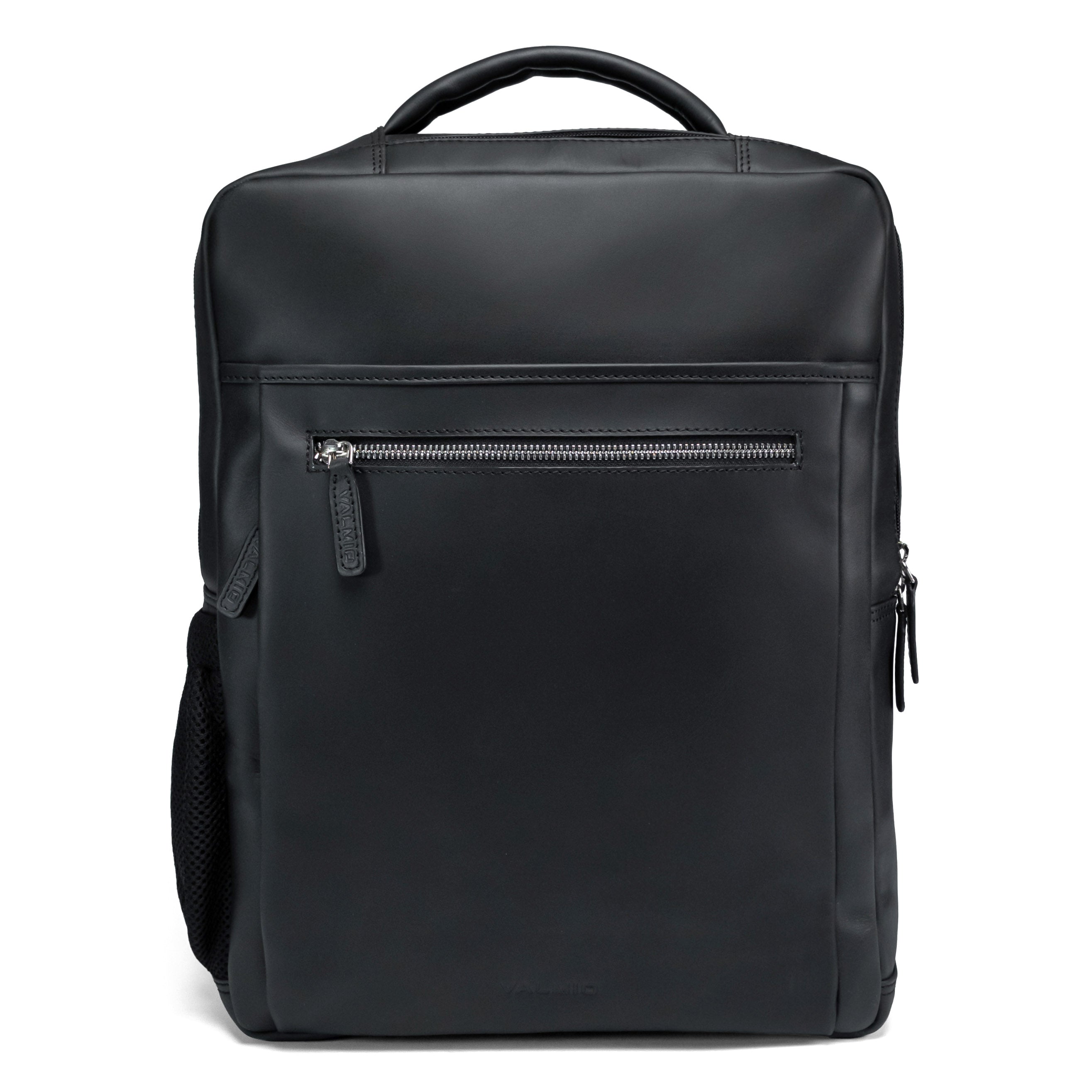 Valmio Hygge Lederrucksack Schwarz