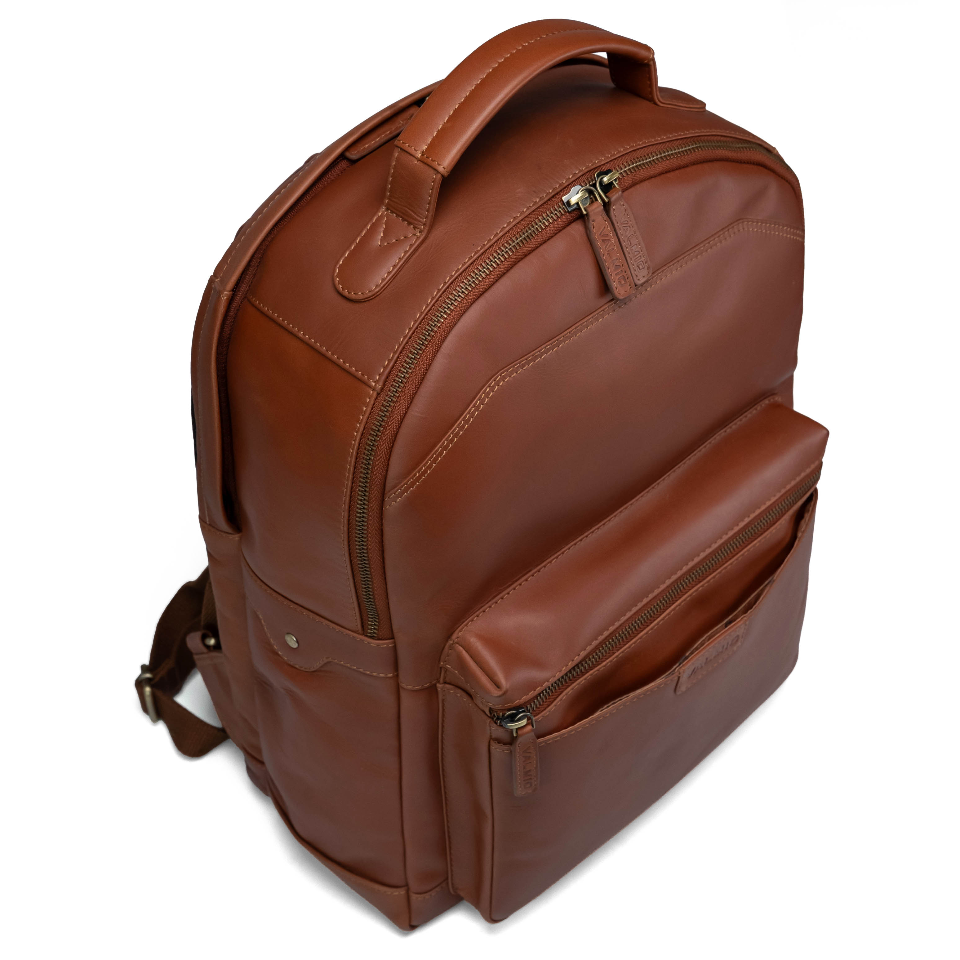 Valmio Royal Leather Backpack Cognac