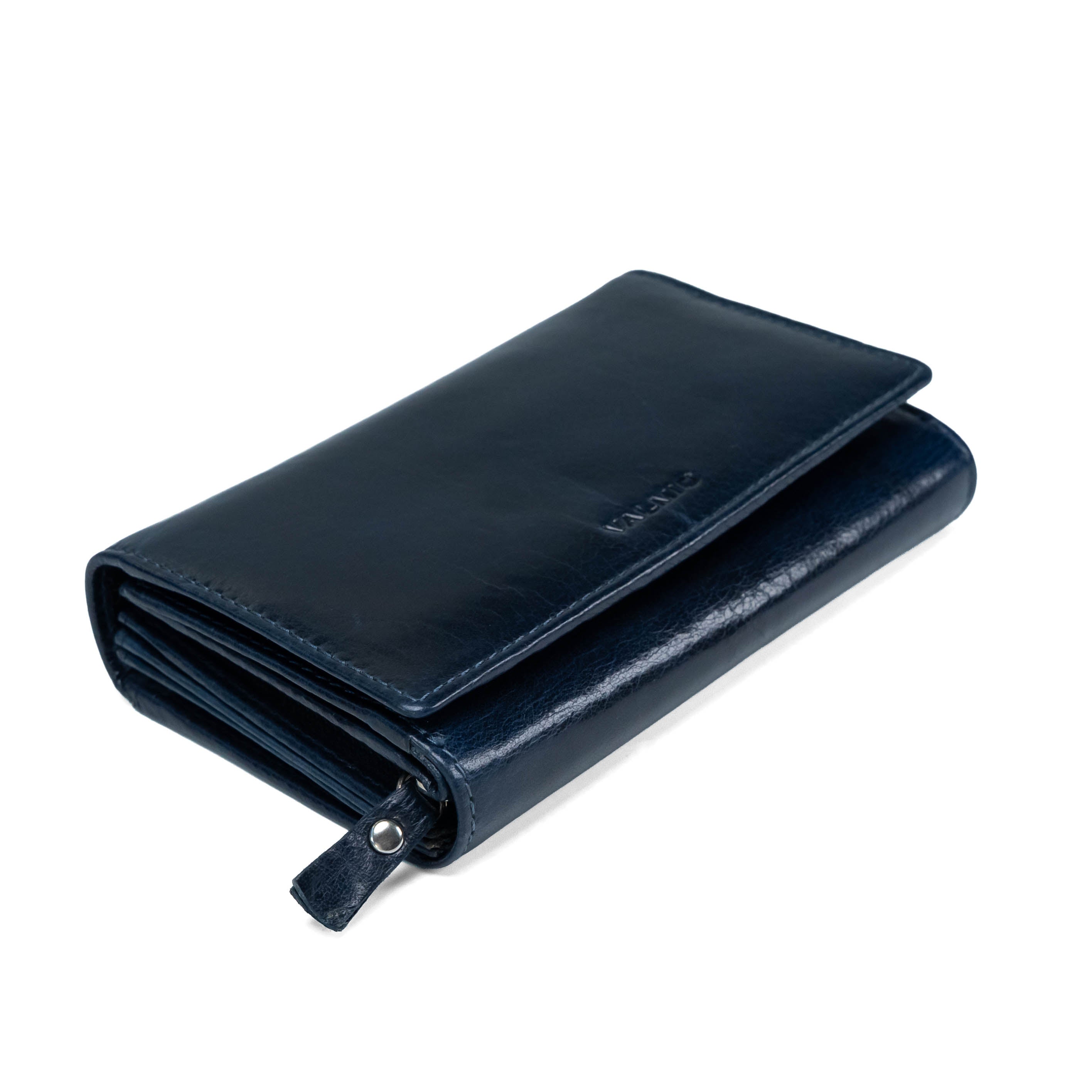 Leren damesportemonnee Valmio Nyos 2430 Donkerblauw