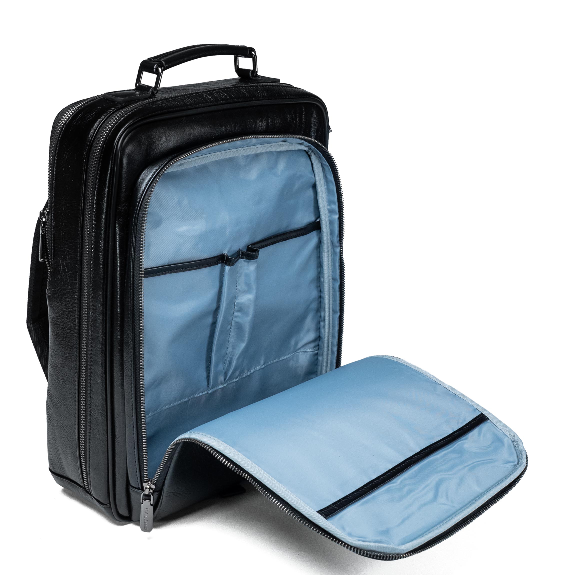 Sac à dos en cuir pour homme Valmio Ravenor - noir