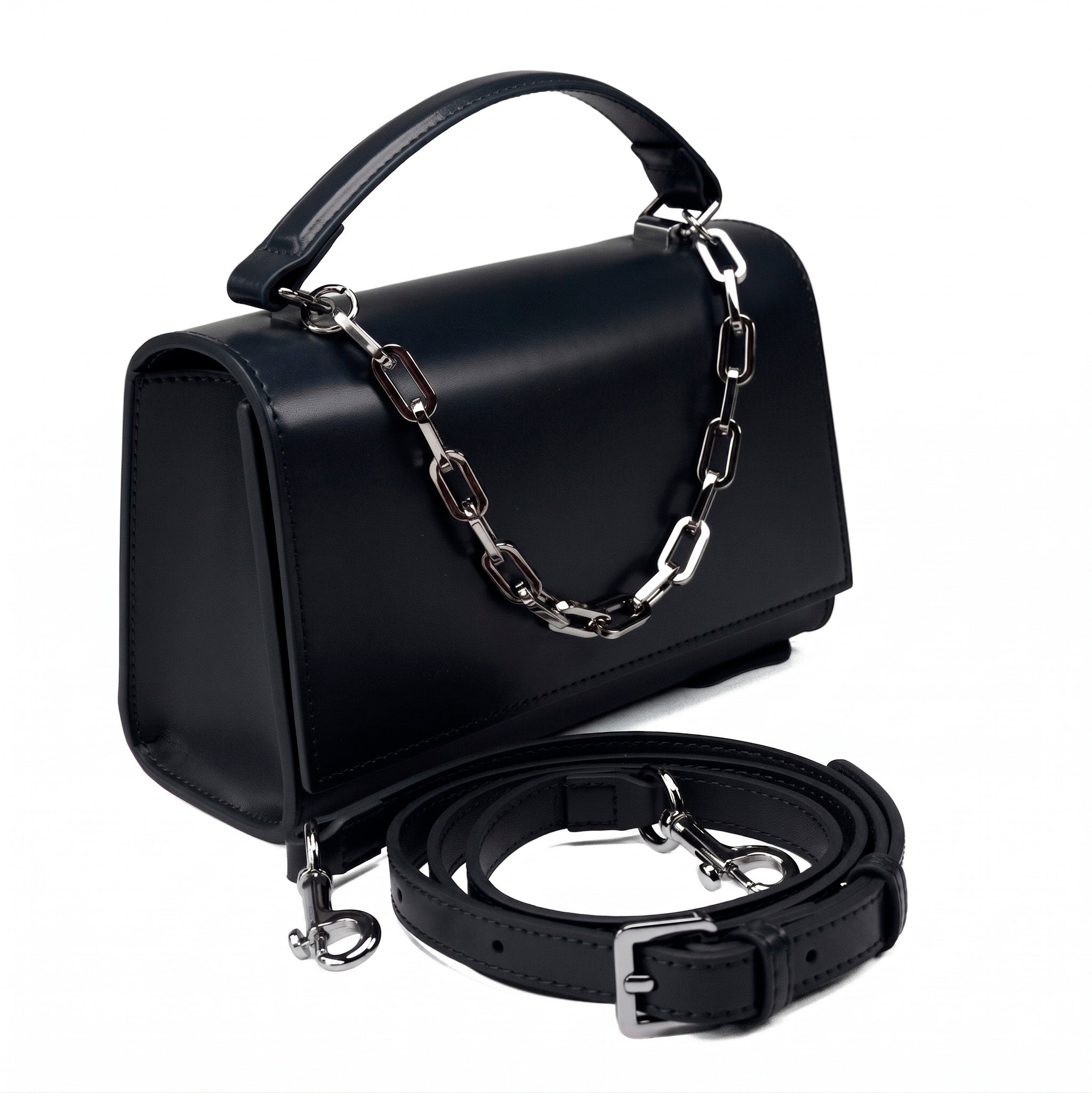 Valmio Rinora leather women's handbag - black
