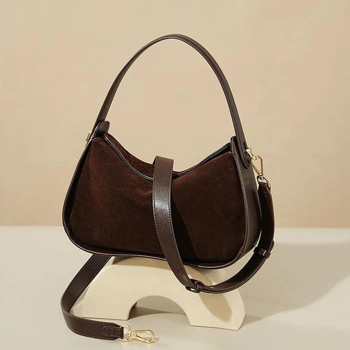 Sac à main en cuir pour femme Valmio Nerissa - marron foncé