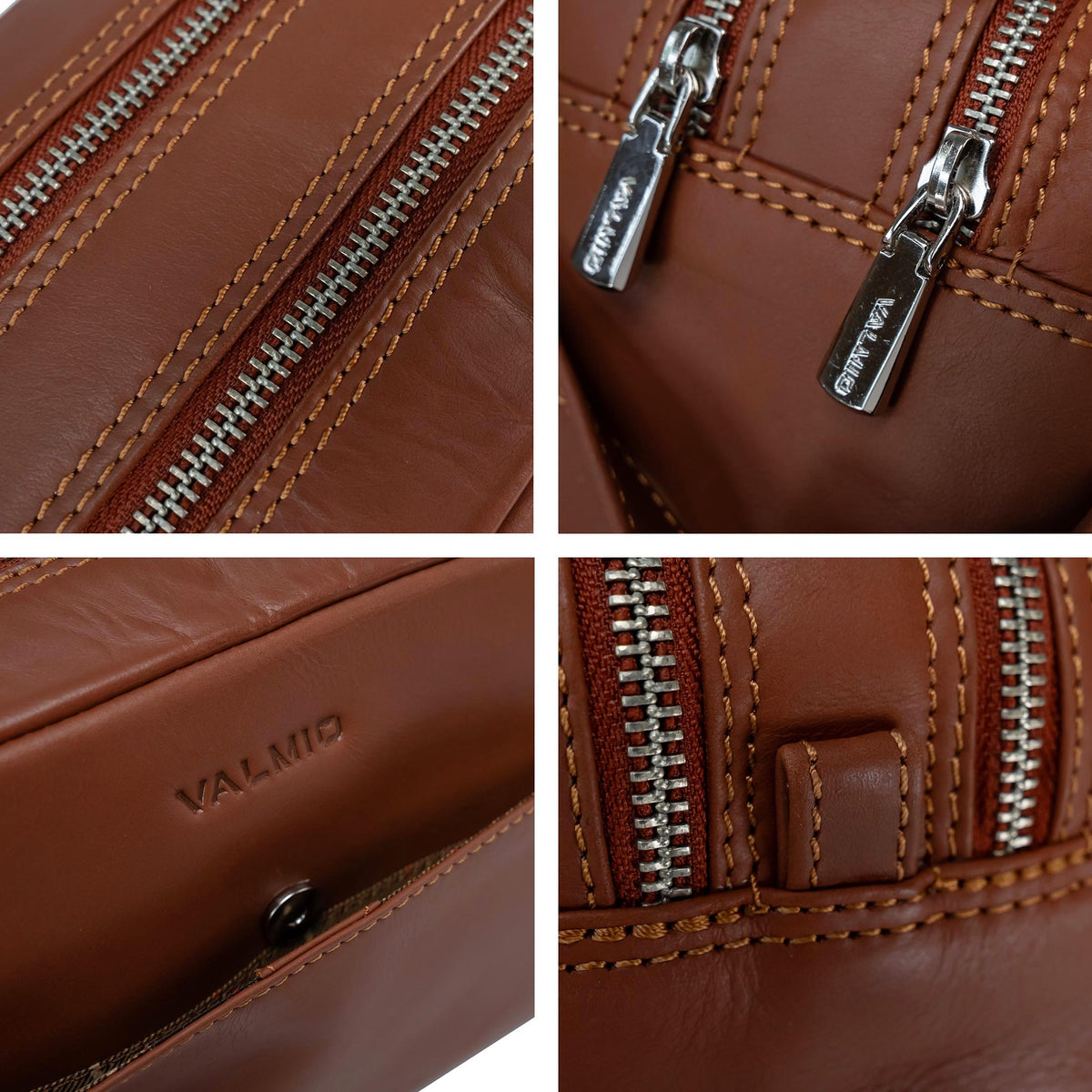 Valmio Trip CRAZY HORSE Leather Toiletry Bag