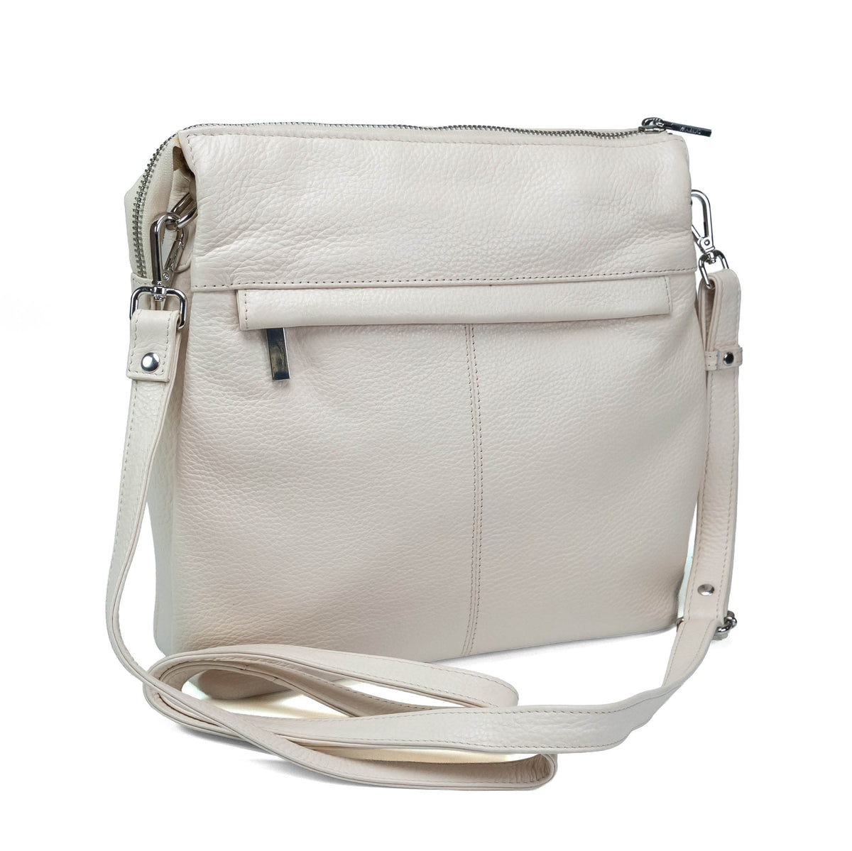 Women's Leather Crossbody Bag Valmio Livia – Beige