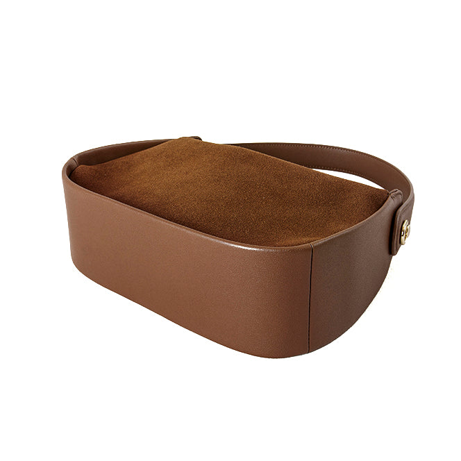Valmio Nerissa Leder Damenhandtasche - Dunkelbraun