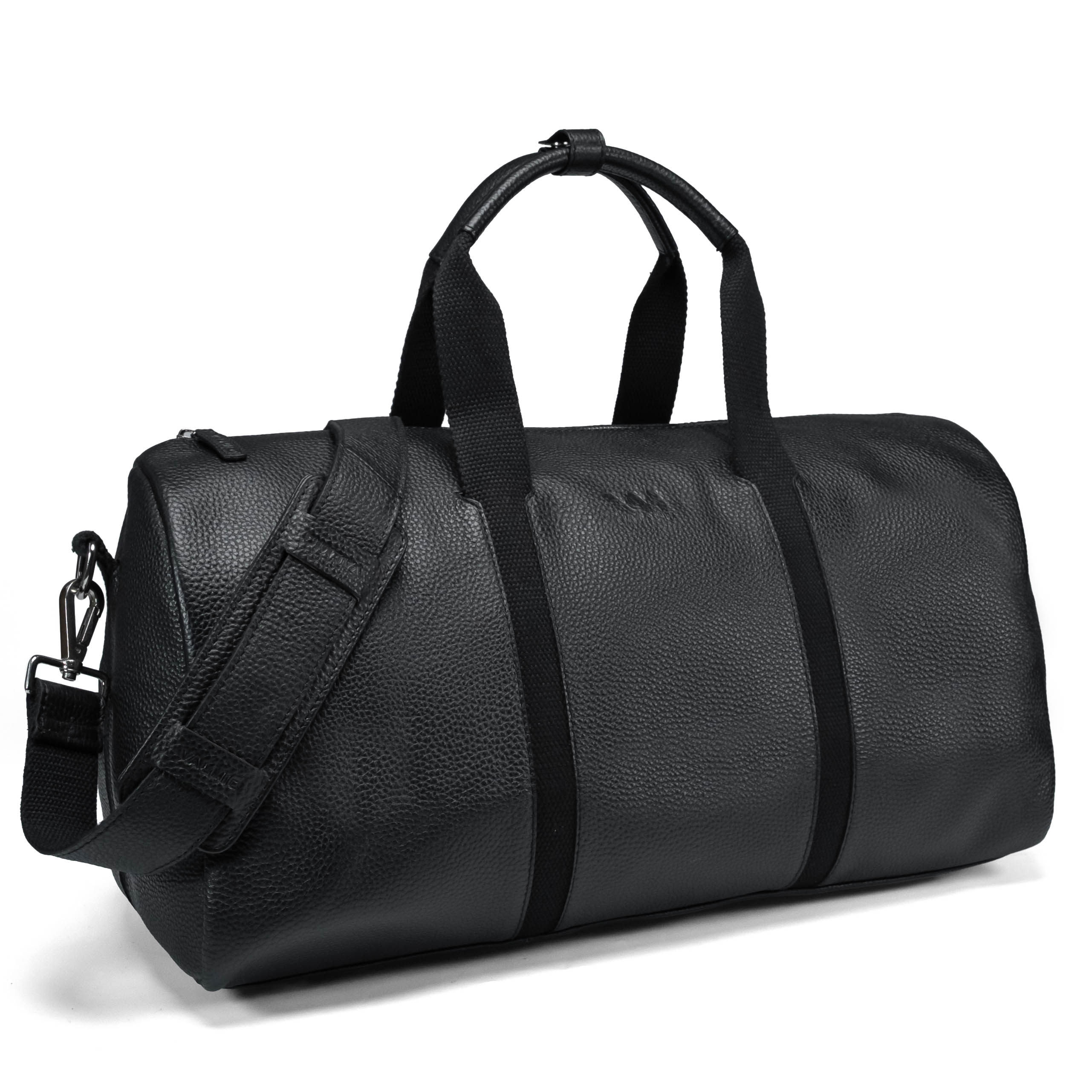 Sac de voyage en cuir Valmio Comes noir