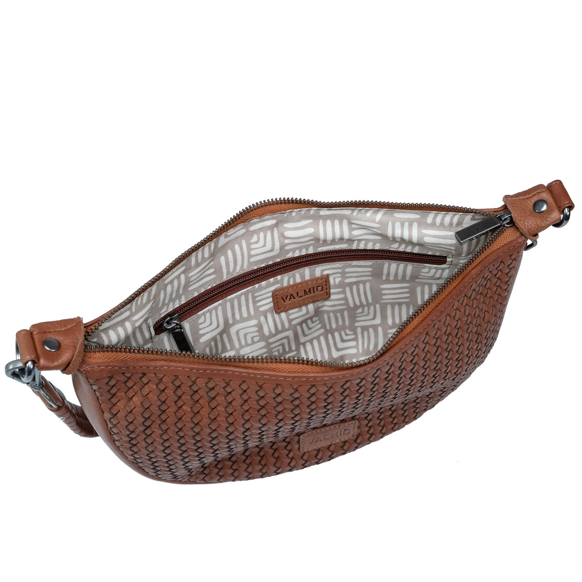 Women's Leather Crossbody Bag Valmio Nella - Brown
