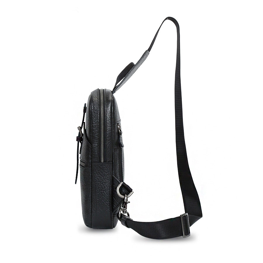 Black Leather Crossbody Bag Valmio Varden