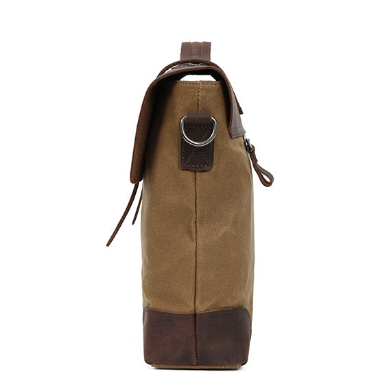 Serviette en cuir pour homme Valmio Weston – kaki sable