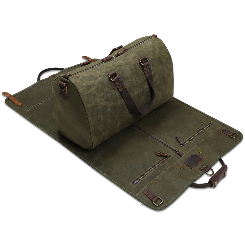 Grüne Duffle-Tasche Reisetasche 2in1