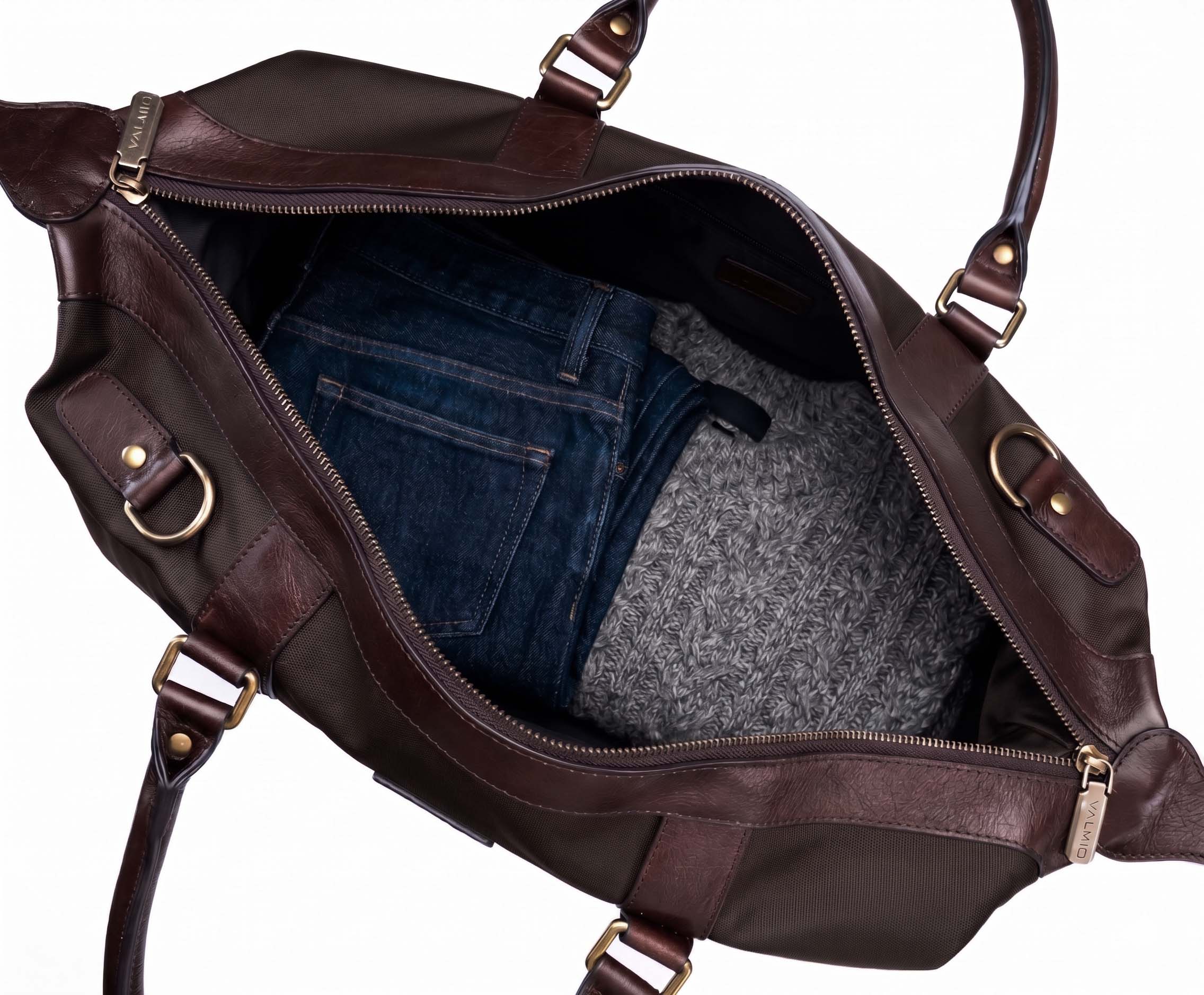 Bolsa de viaje para hombre Valmio Brenson - marrón