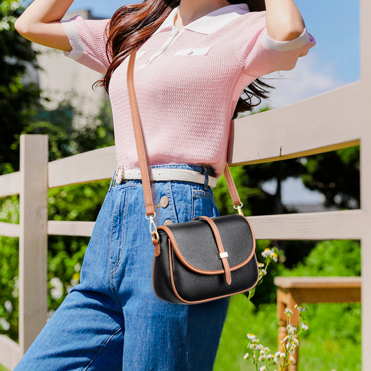 Sac femme en cuir Valmio Valina - noir