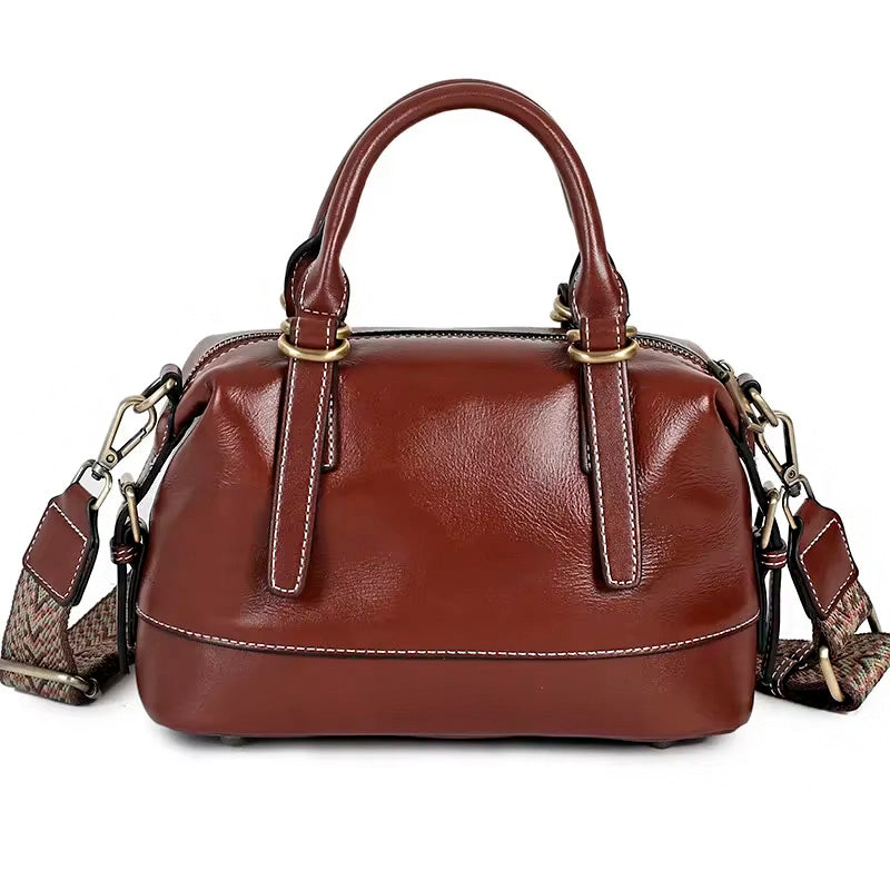 Valmio Telora Leather Women's Bag - dark brown