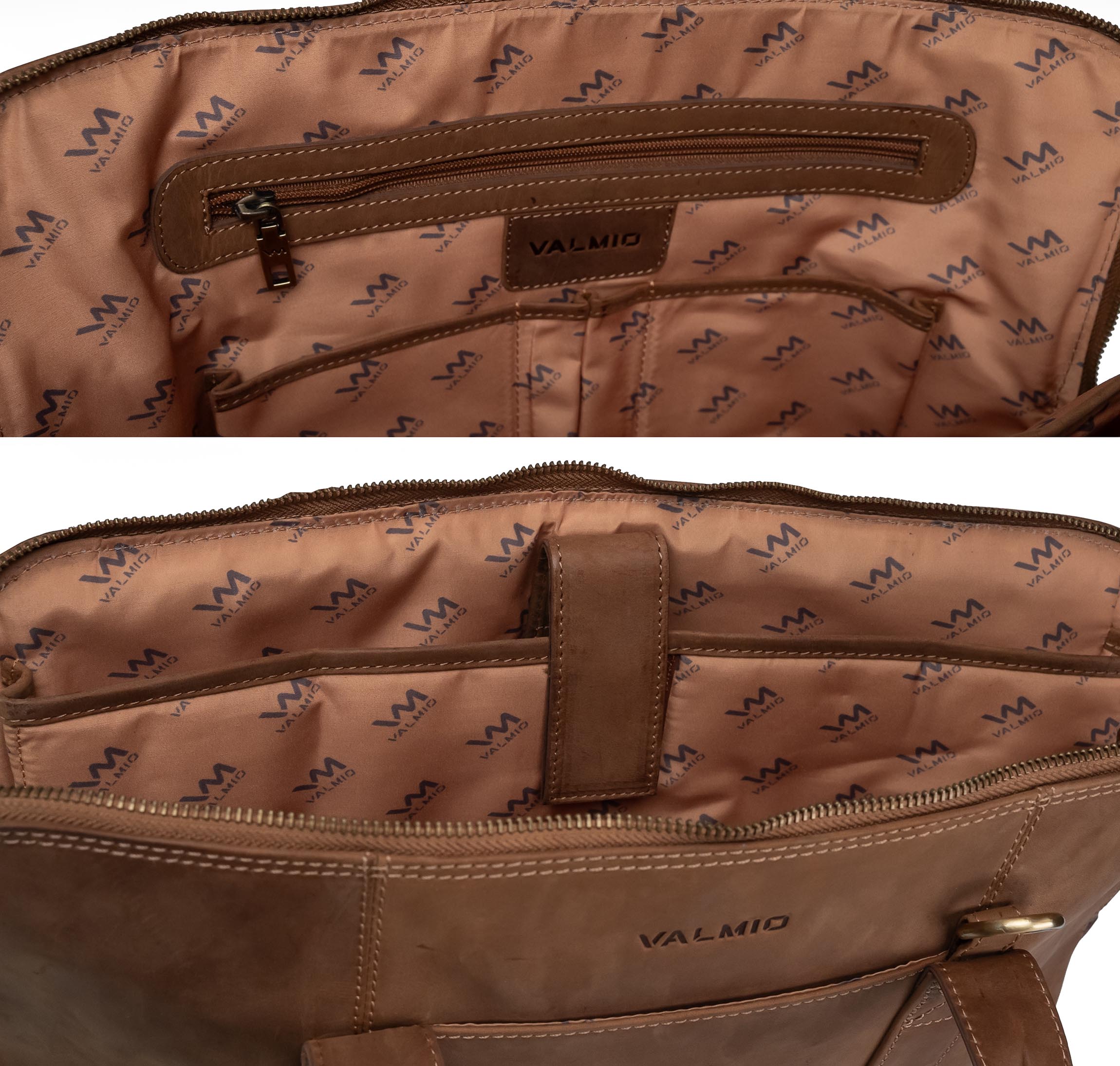 Valmio Suede Laptop Bag Brown