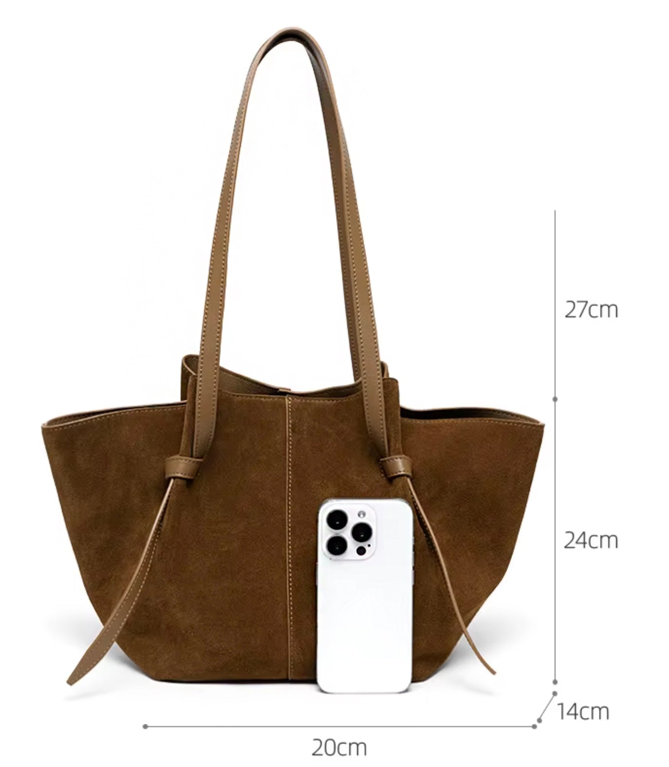 Sac à main pour femme en cuir Merina Valmio - marron