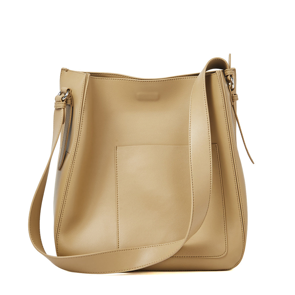 Sac à main en cuir Valmio Tivana pour femme - moka