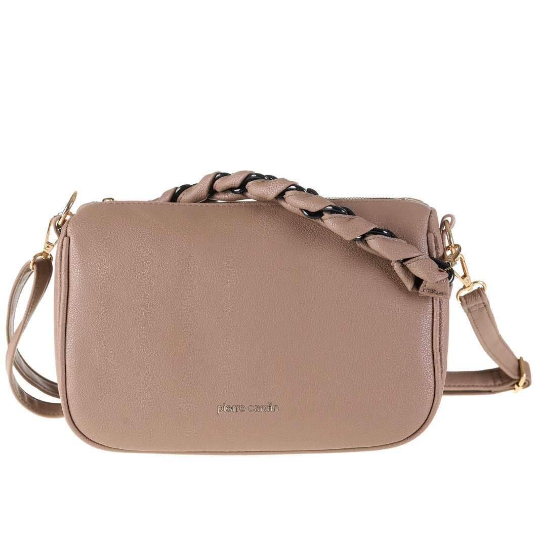 PIERRE CARDIN WX21 306 Taupe eco-leather handbag