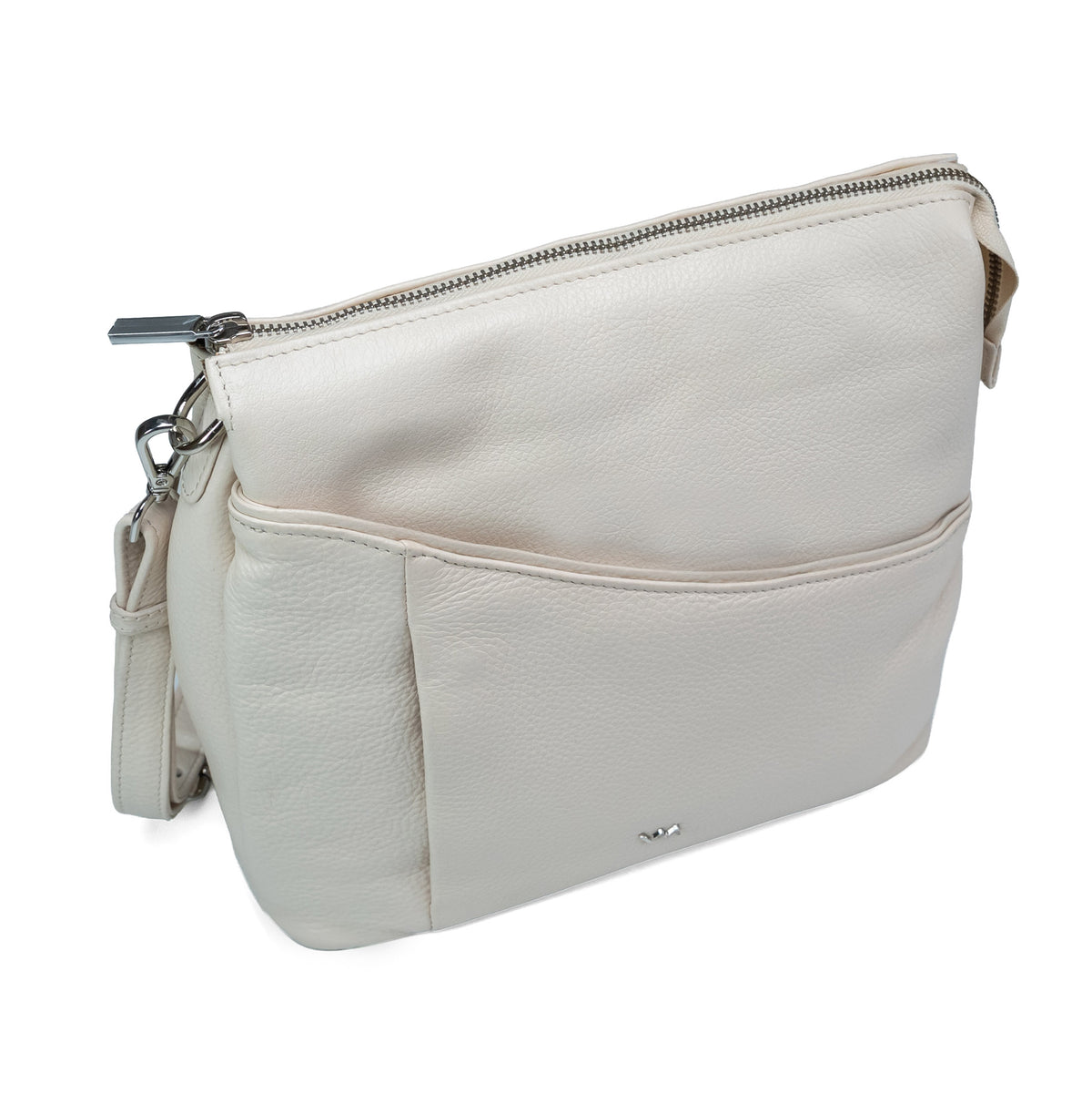 Women's Leather Crossbody Bag Valmio Livia – Beige