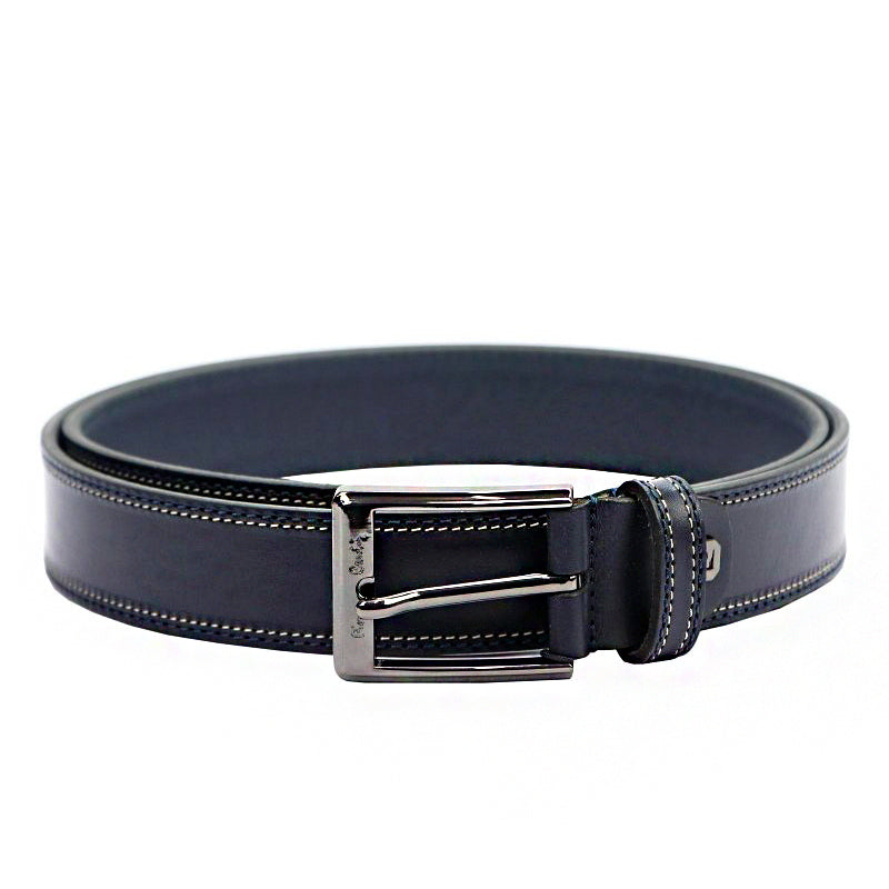 Men's leather belt Pierre Cardin 8055 BLU