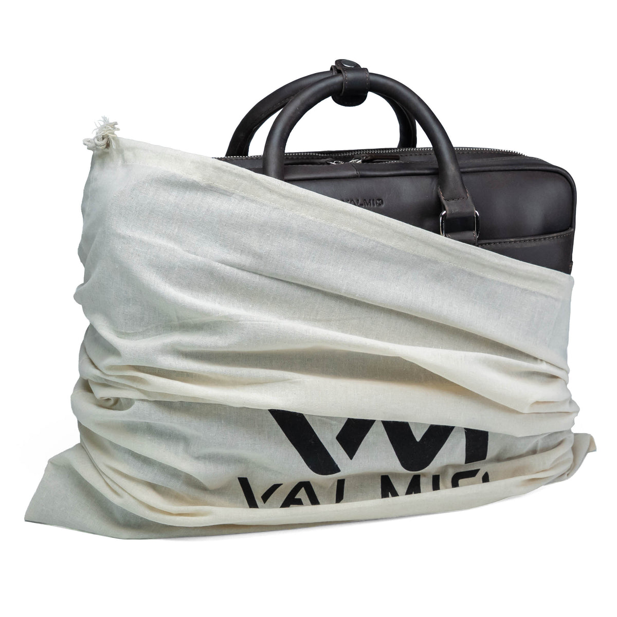 Men's Leather Laptop Bag Valmio Cargo - Brown
