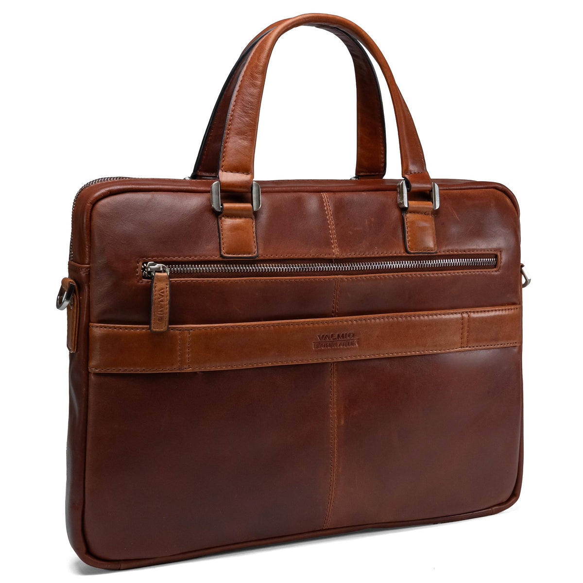 Valmio Assets Tasche aus echtem Leder Braun