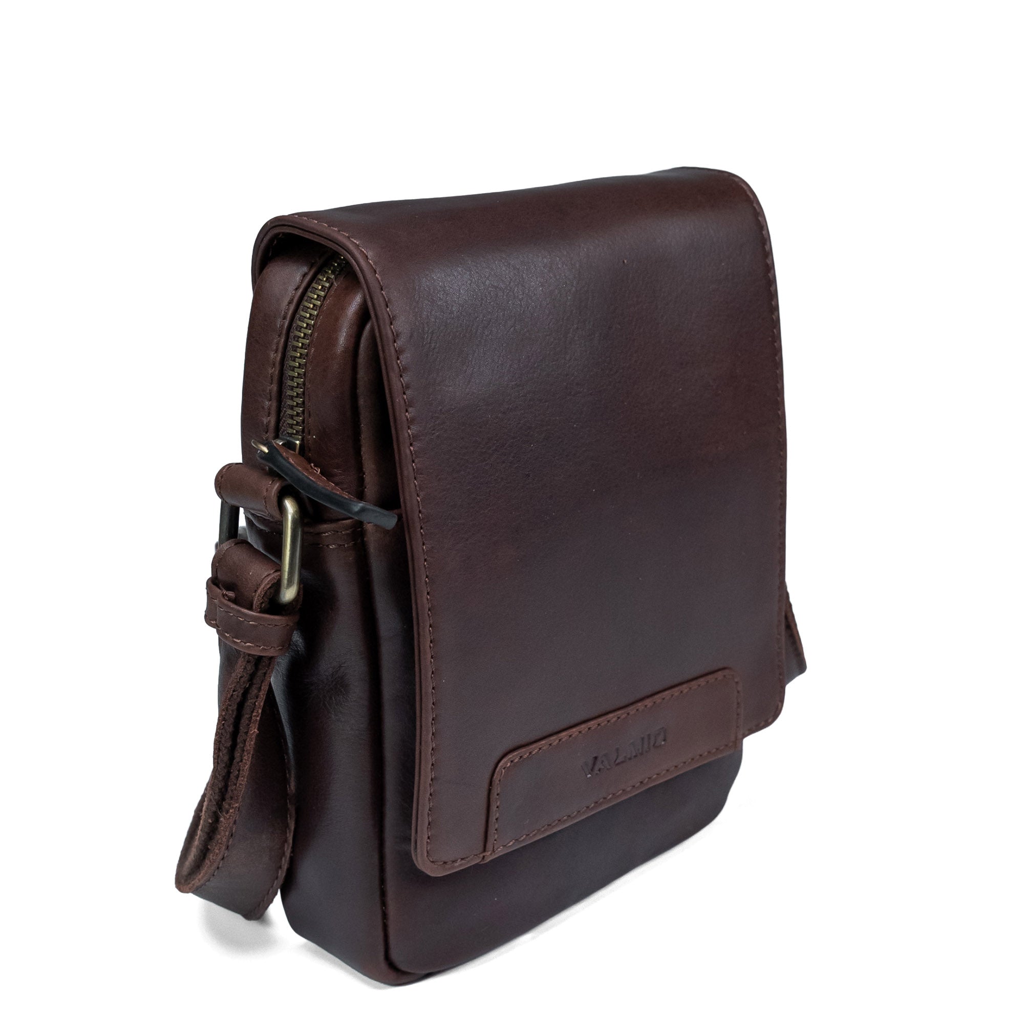 Brown Leather Shoulder Bag Valmio 5012