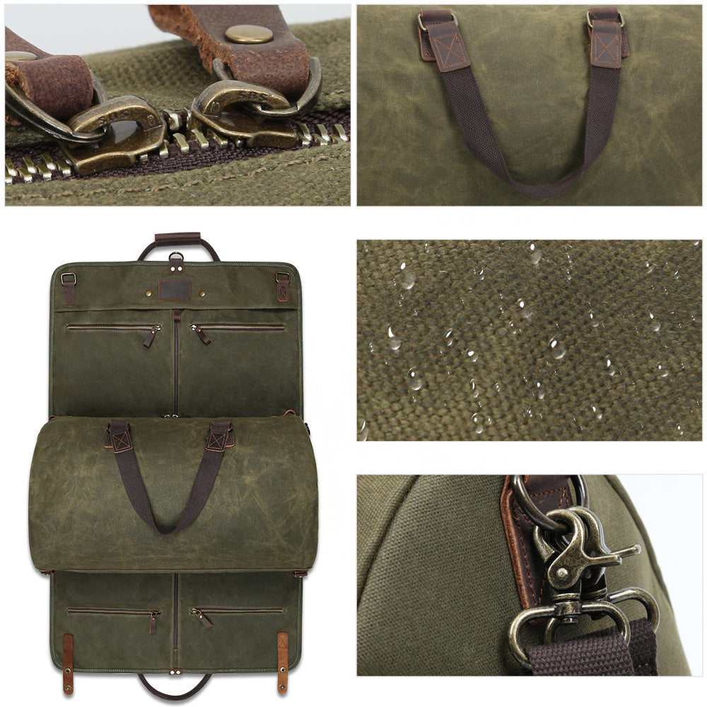 Grüne Duffle-Tasche Reisetasche 2in1