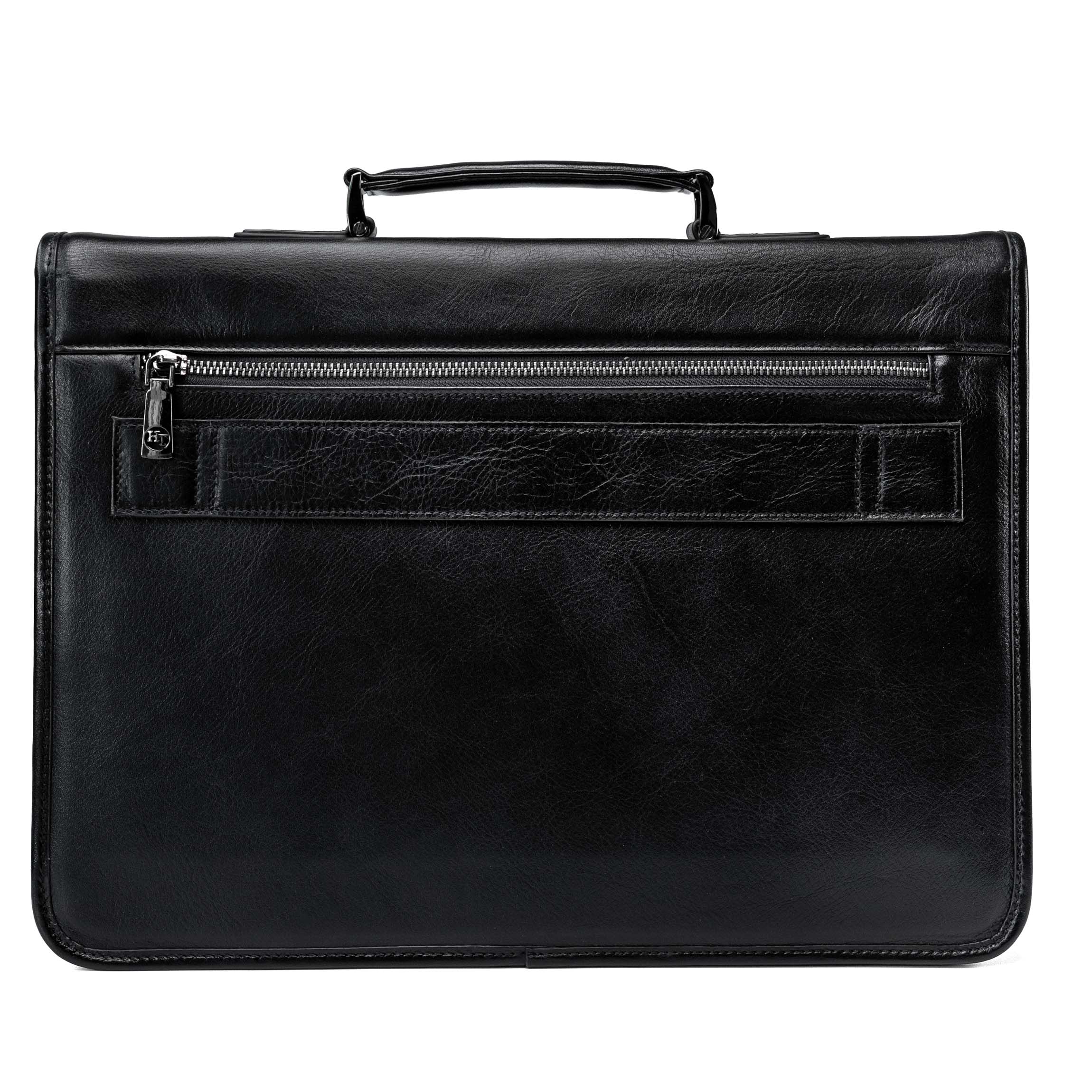 Serviette en cuir pour homme Aenso noir