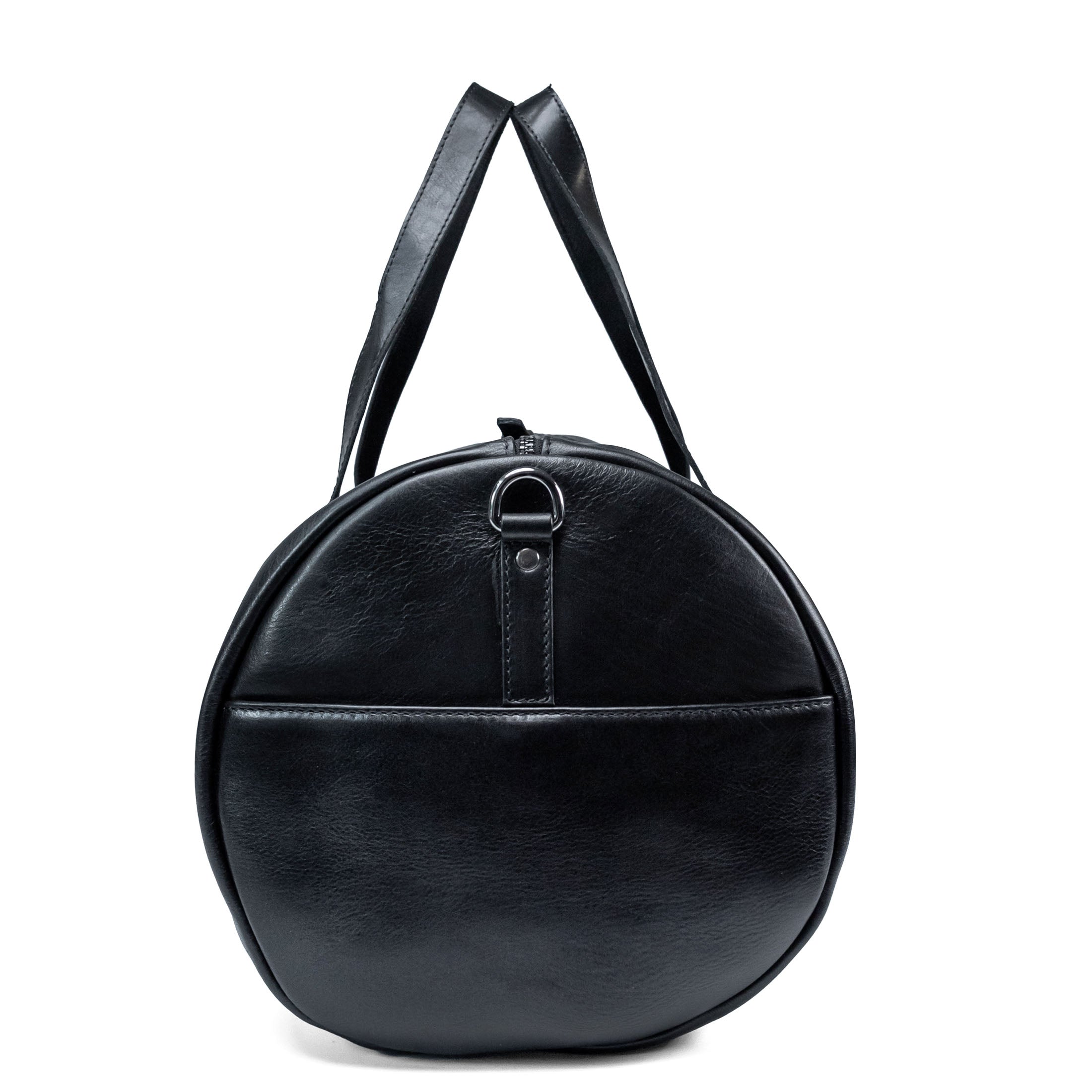 Black Leather Travel Bag Valmio Homs
