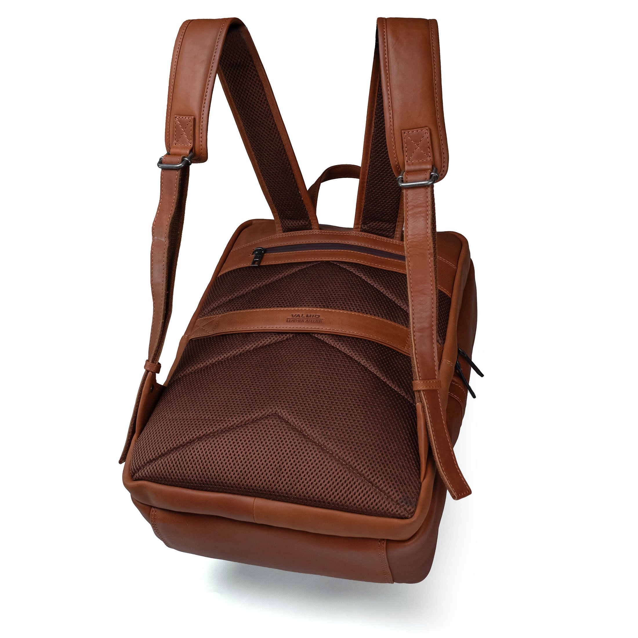 Brown Leather Backpack Valmio Hunter