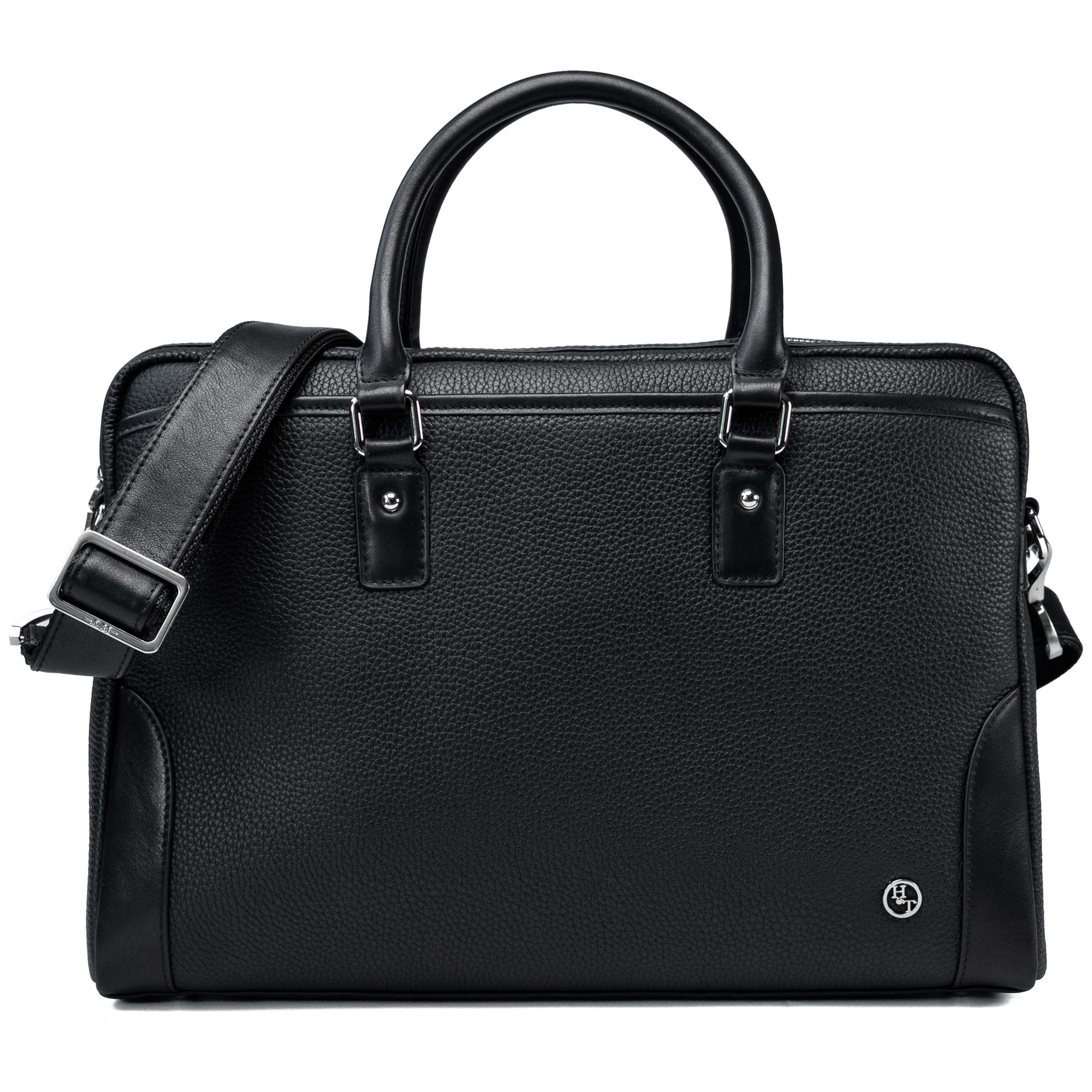 Sac d'affaires Forton en cuir noir