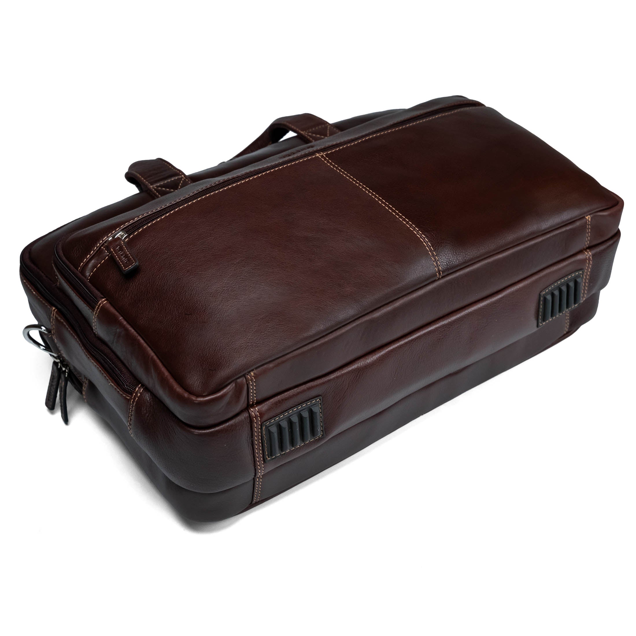 Bolso Valmio Vigo de cuero genuino marrón