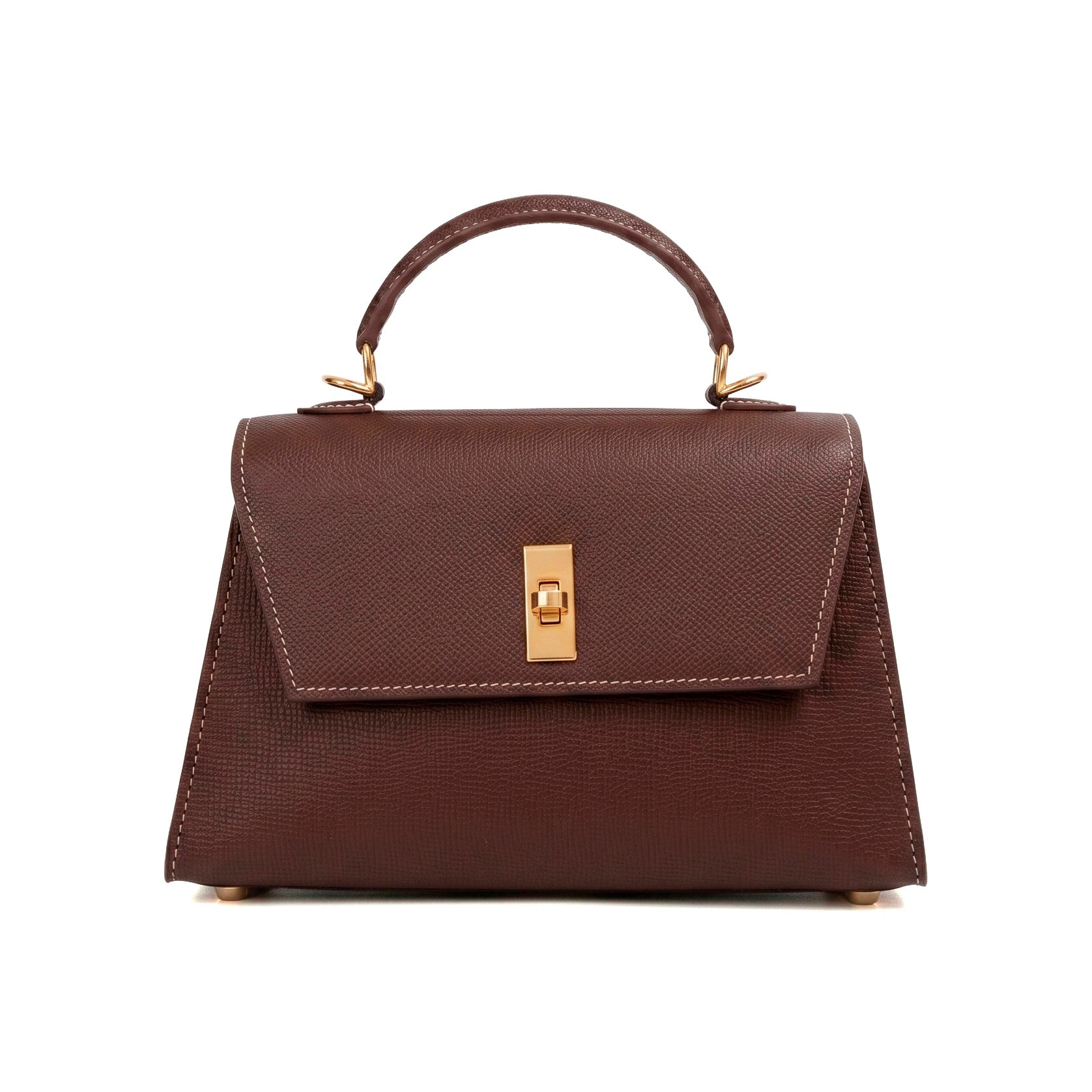 Valmio Sonira leather women's handbag - dark brown