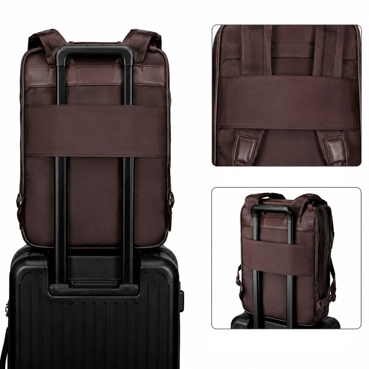 Sac à dos en cuir pour homme Valmio Ravenor - marron