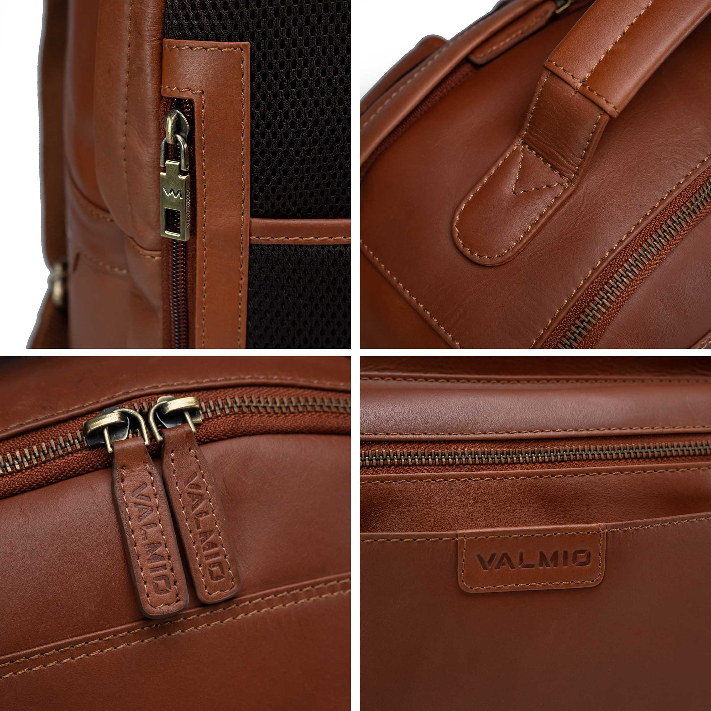 Valmio Royal Leather Backpack Cognac