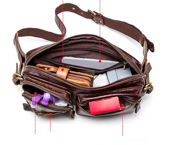 Herren Leder-Gürteltasche Mars