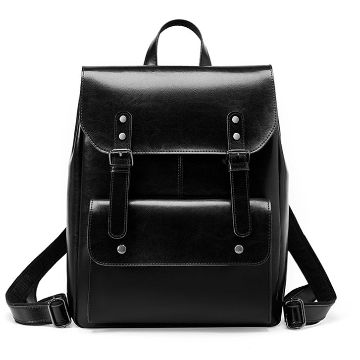 Sac à dos femme en cuir Valmio Nelora - noir