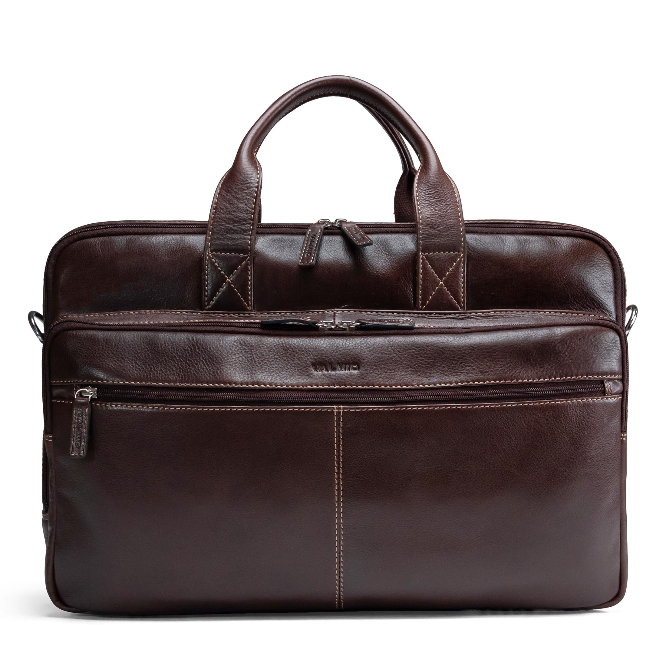 Bolso Valmio Vigo de cuero genuino marrón