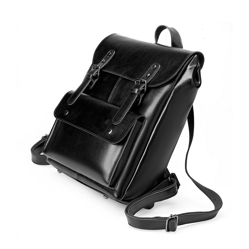 Sac à dos femme en cuir Valmio Nelora - noir