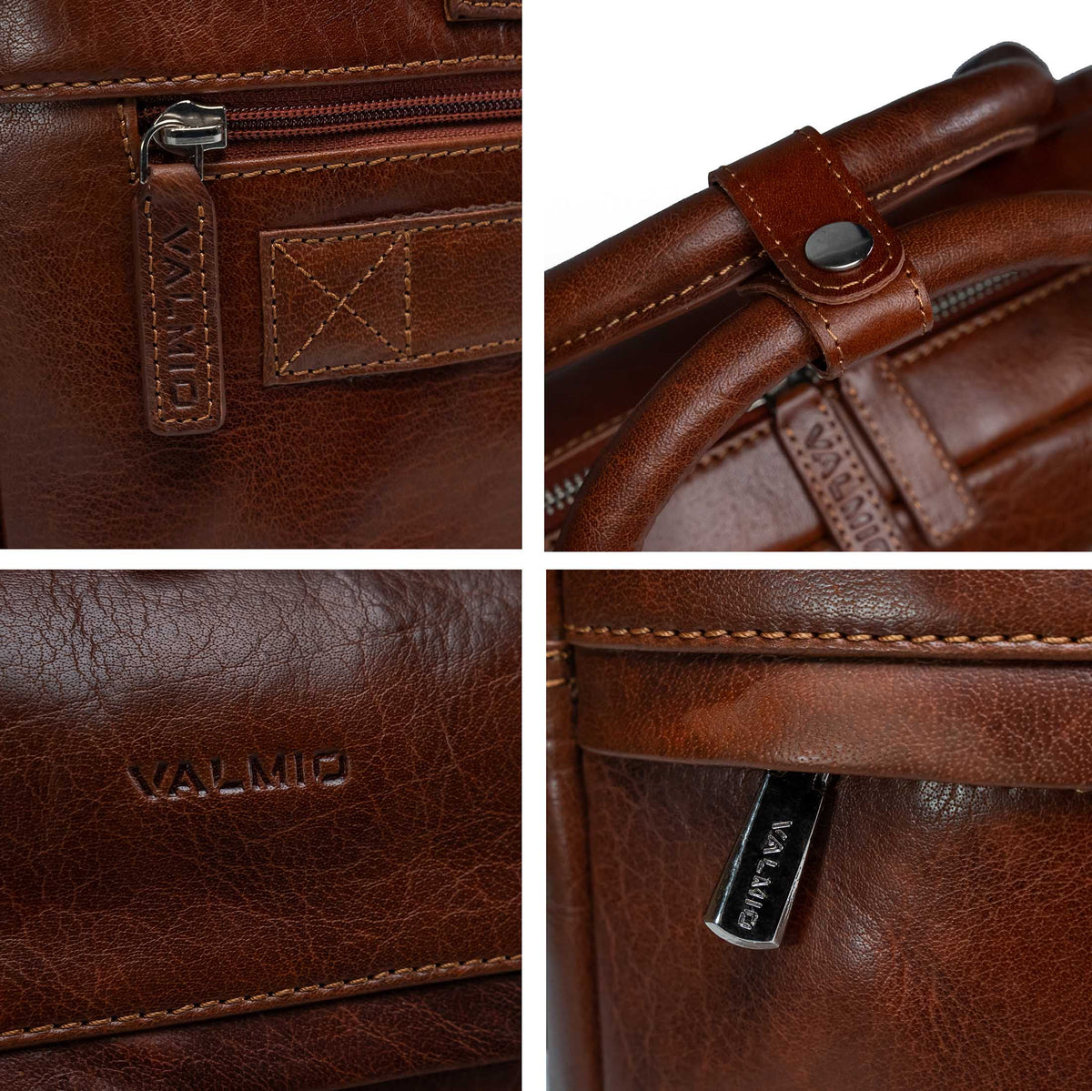 Sacoche pour ordinateur portable pour homme Valmio Hawes - marron